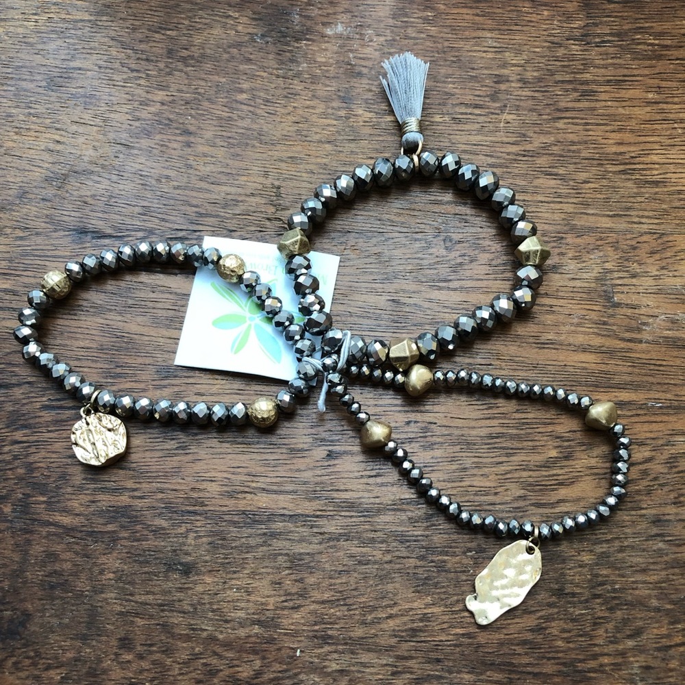 NWT stretchy 3 Bracelet set